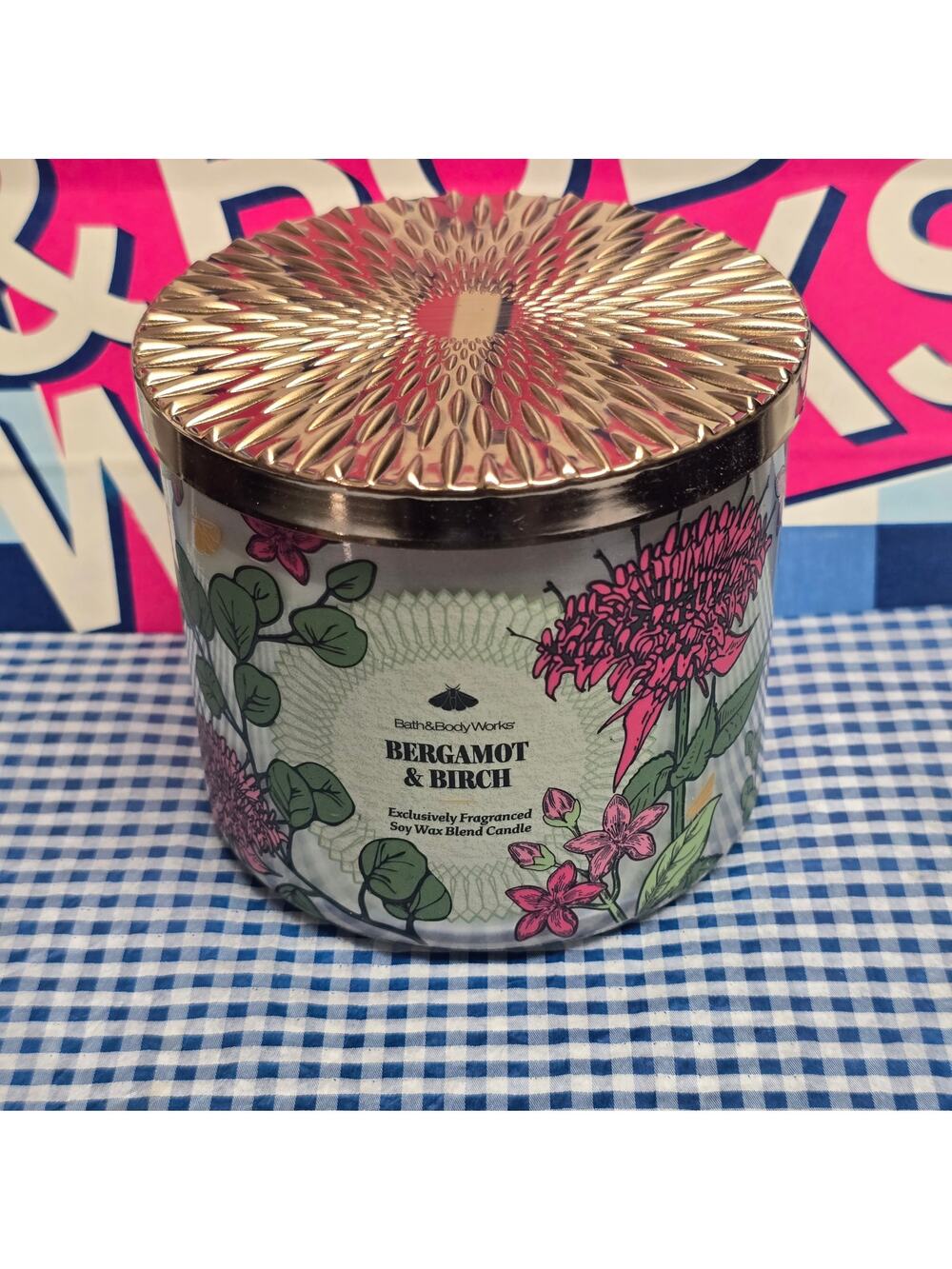 BBW Bergamot & Birch Large 3 Wick 14.5oz Candle